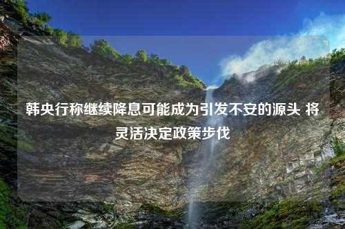 韩央行称继续降息可能成为引发不安的源头 将灵活决定政策步伐