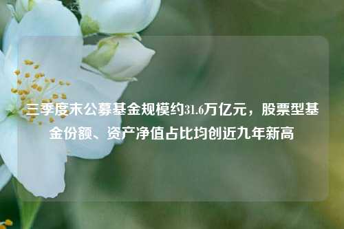 三季度末公募基金规模约31.6万亿元，股票型基金份额、资产净值占比均创近九年新高