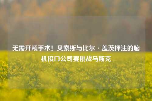 无需开颅手术！贝索斯与比尔·盖茨押注的脑机接口公司要挑战马斯克