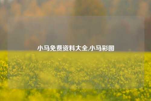 小马免费资料大全,小马彩图