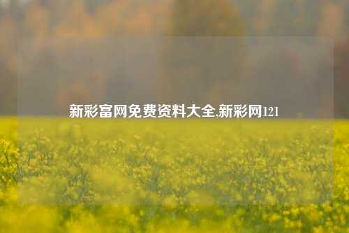 新彩富网免费资料大全,新彩网121