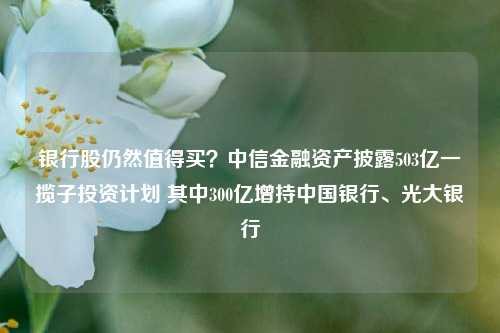 银行股仍然值得买？中信金融资产披露503亿一揽子投资计划 其中300亿增持中国银行、光大银行