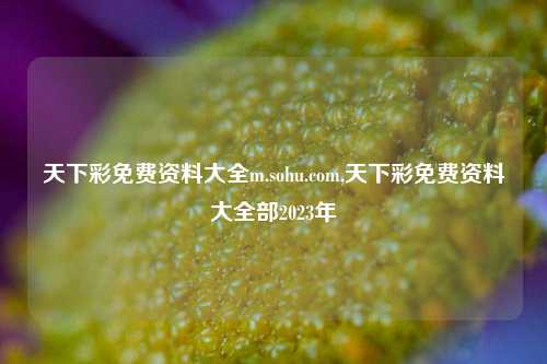 天下彩免费资料大全m.sohu.com,天下彩免费资料大全部2023年