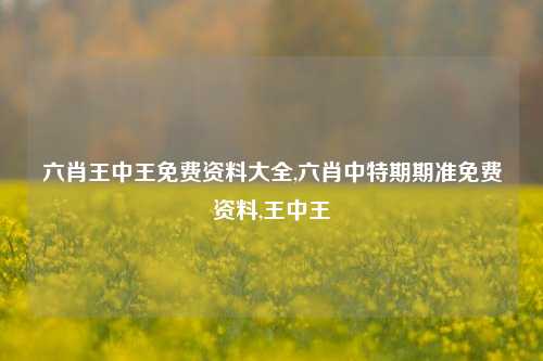 六肖王中王免费资料大全,六肖中特期期准免费资料,王中王