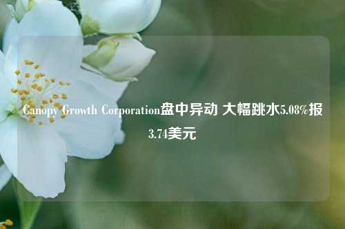 Canopy Growth Corporation盘中异动 大幅跳水5.08%报3.74美元