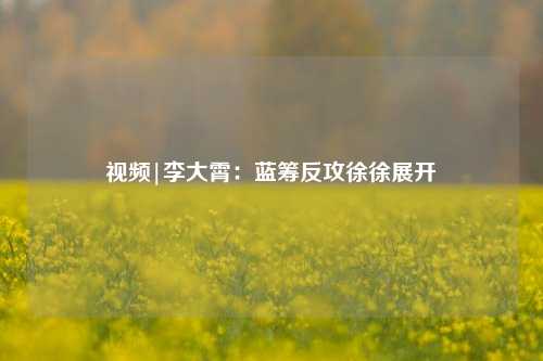 视频|李大霄：蓝筹反攻徐徐展开