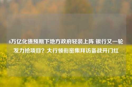 6万亿化债预期下地方政府轻装上阵 银行又一轮发力抢项目？大行领衔密集拜访备战开门红