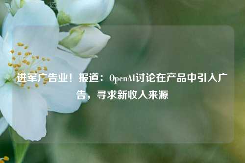 进军广告业！报道：OpenAI讨论在产品中引入广告，寻求新收入来源